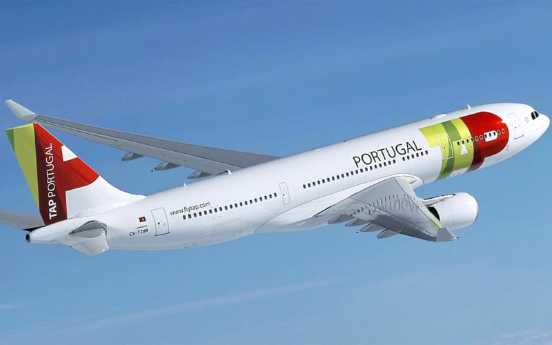 Avion de la compagnie aérienne du Portugal. 