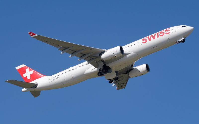Avion de la compagnie aérienne Swiss Air. 