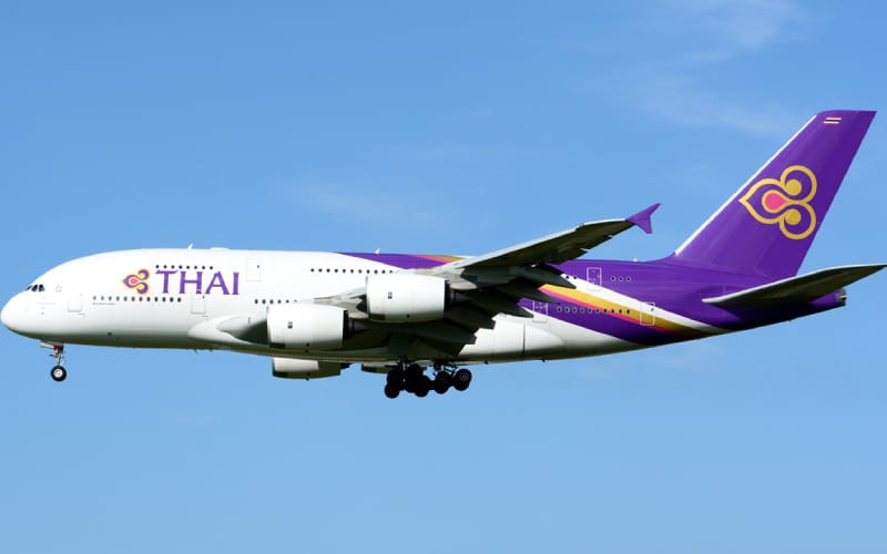 Avion  de la compagnie aérienne thaïlandaise. 