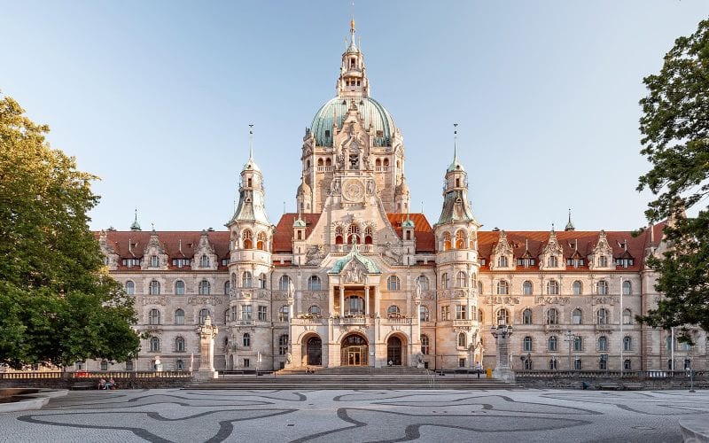Photo d'une belle mairie allemande. 