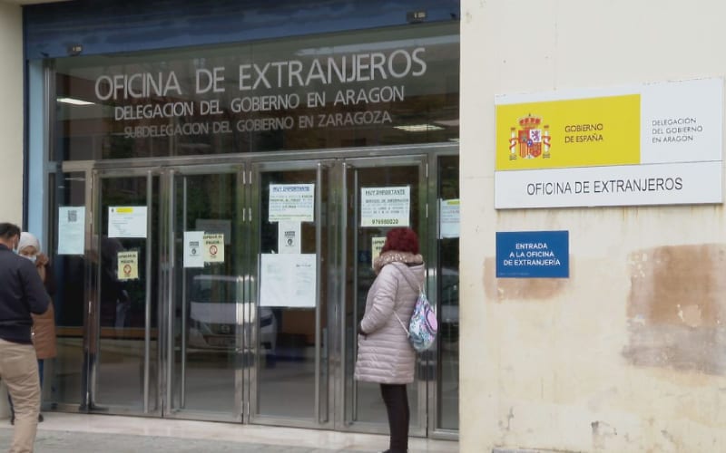 Un bureau d'immigration espagnol. 