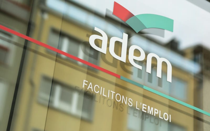 Entrée de l'ADEM, agence de l'emploi au Luxembourg. 