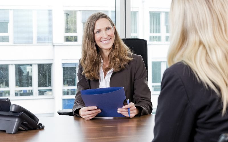 Un entretien d'embauche en Allemagne. 