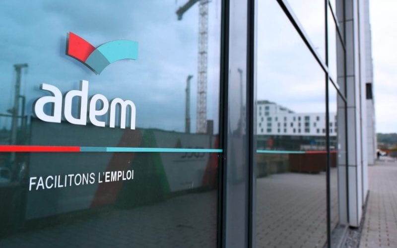 La façade d'ADEM, l'agence de l'emploi au Luxembourg. 