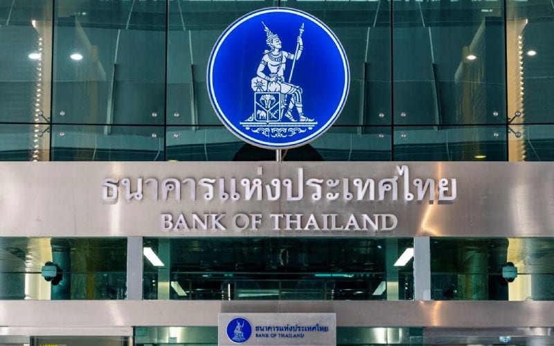 Façade de la banque de Thaïlande. 