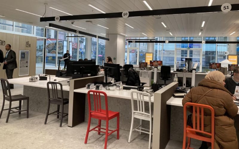 Accueil, office des étrangers en Belgique. 