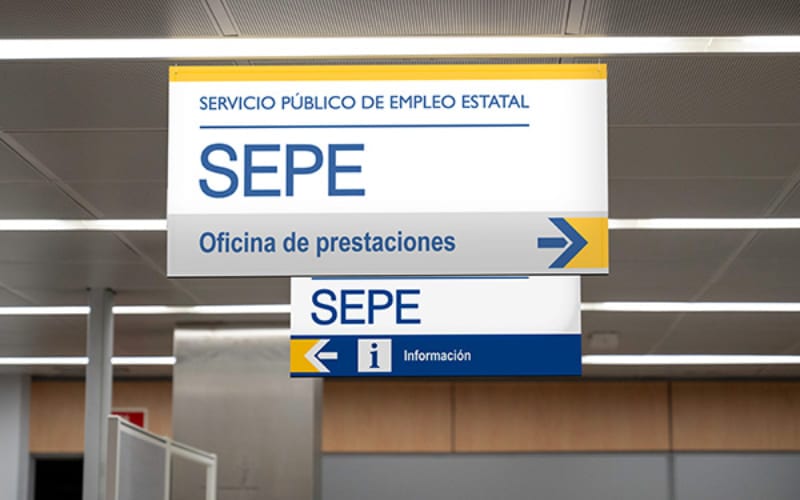 Panneau de l'agence pour l'emploi national d'Espagne. 