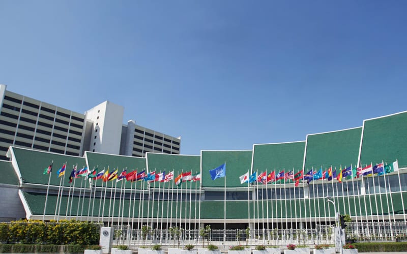 Siège des nations unies à Bangkok. 