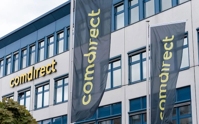 Façade de la banque ComDirect en Allemagne. 