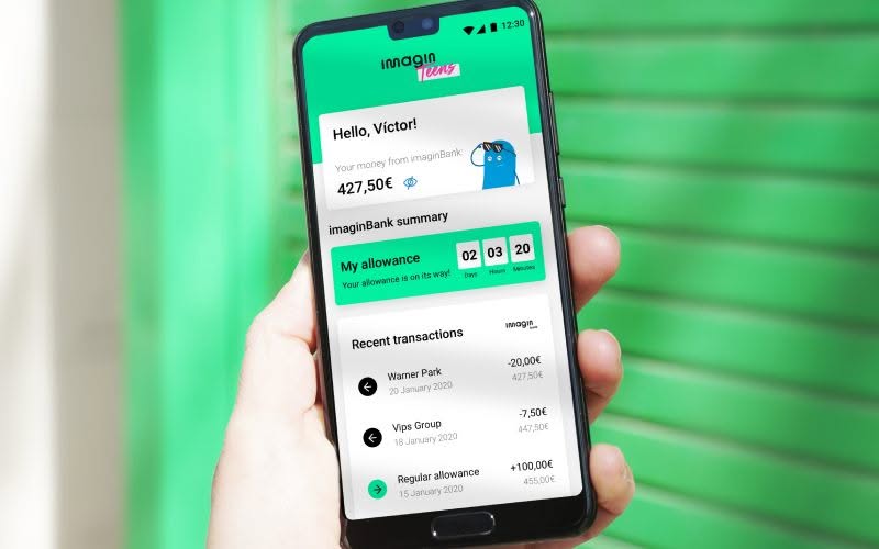 Application mobile de la banque espagnole imagin.