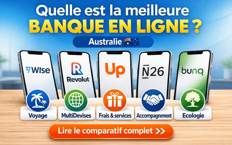 Comparatif des banques en Ligne en Australie.