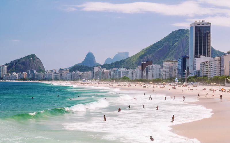 Plage de Copacabana au brésil.